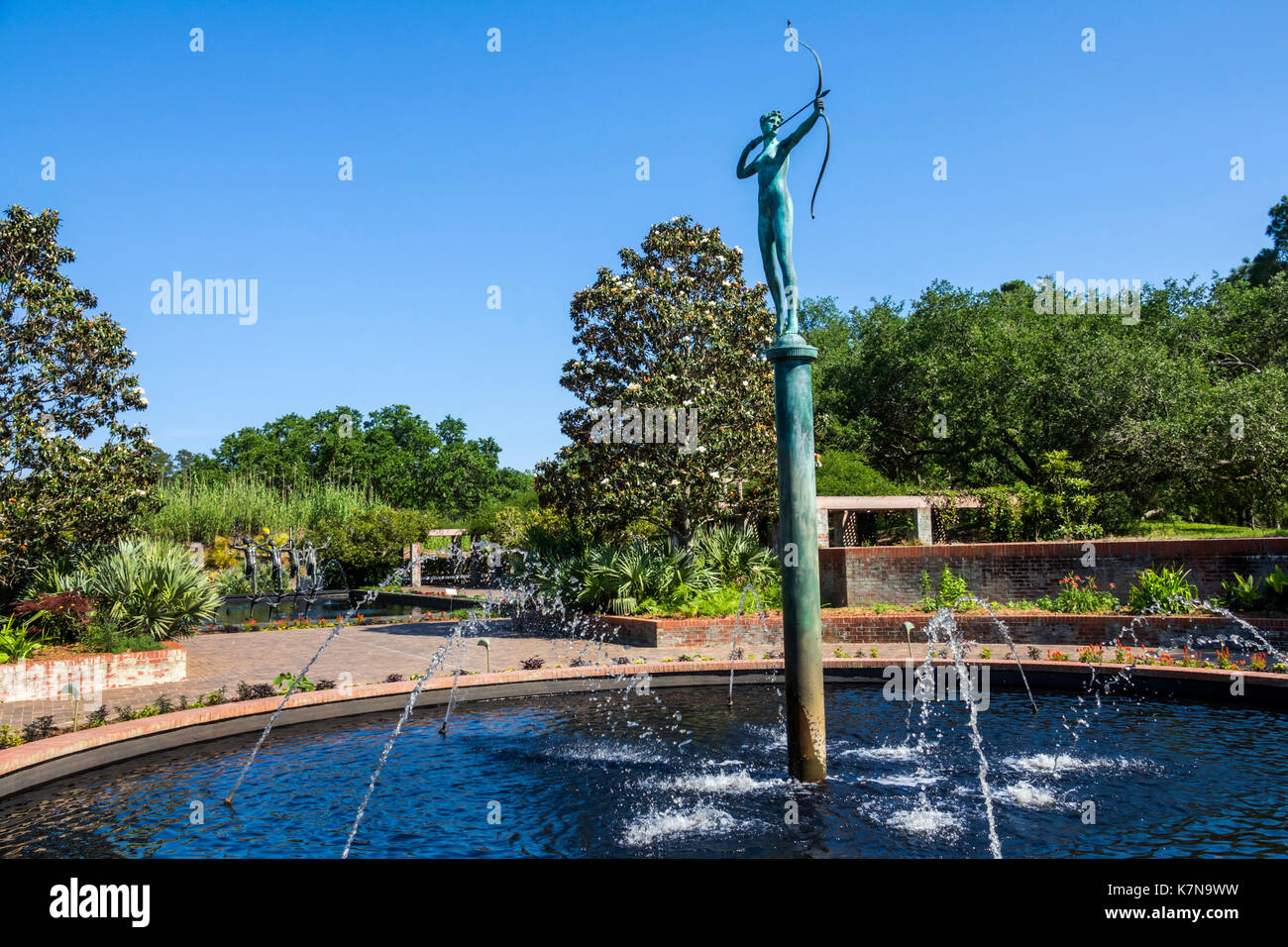 Myrtle Beach Carolina del Sur, Brookgreen Gardens, jardín de esculturas, reserva de vida silvestre, fuente, SC170516138 Foto de stock