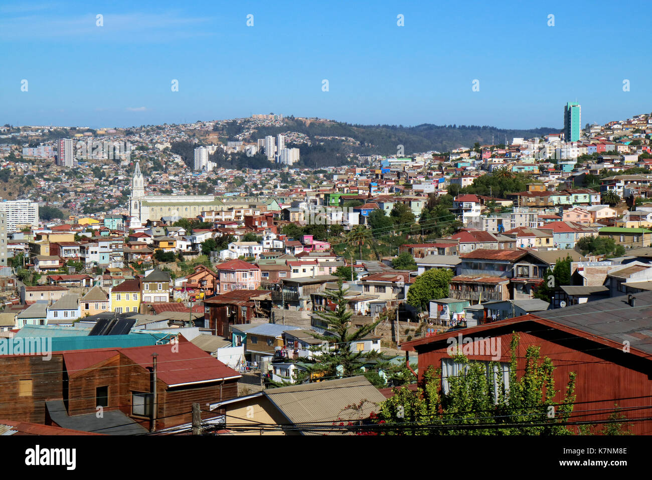 Vista de Valparaíso, Chile Foto de stock