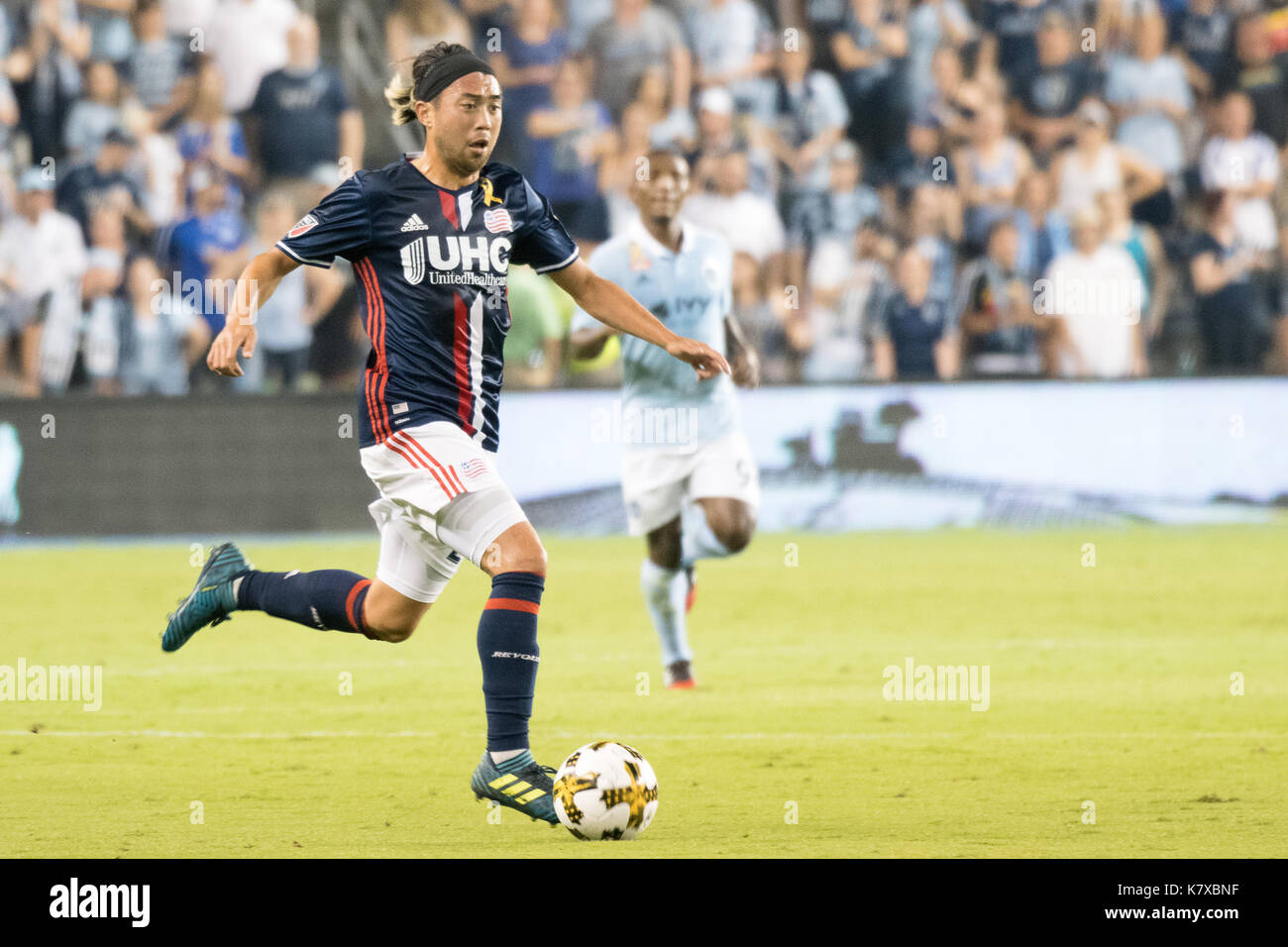 Lee Nguyen, New England Revolution jugador de fútbol está en el Children's Mercy Park Foto de stock