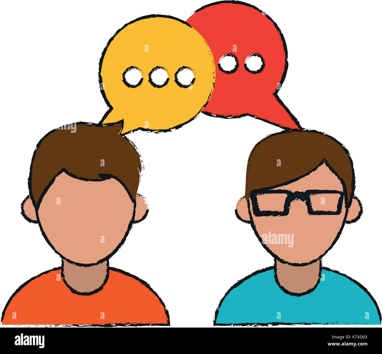 Personas Hablando De Dibujos Animados Imagen Vector De Stock Alamy
