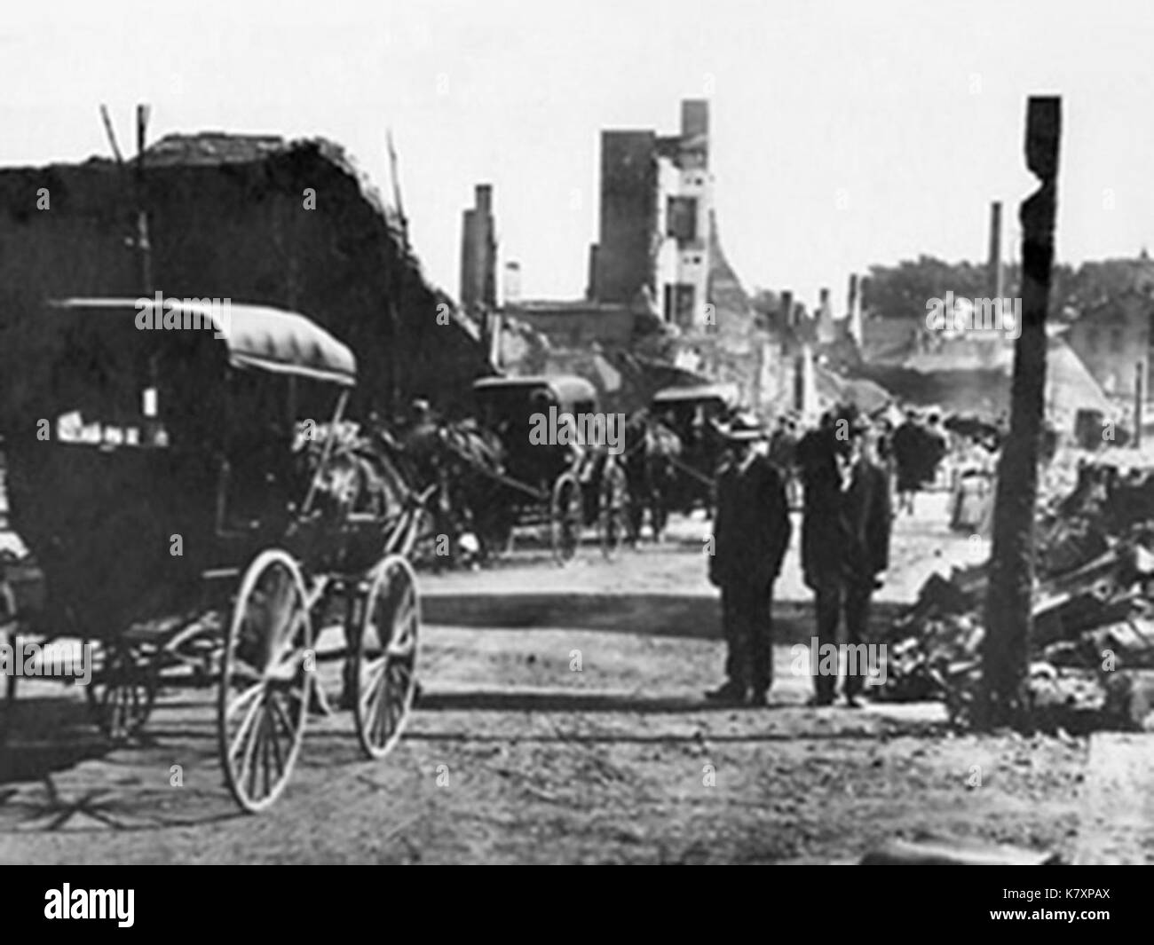 Incendie de Trois Rivieres de 1908 08 Foto de stock