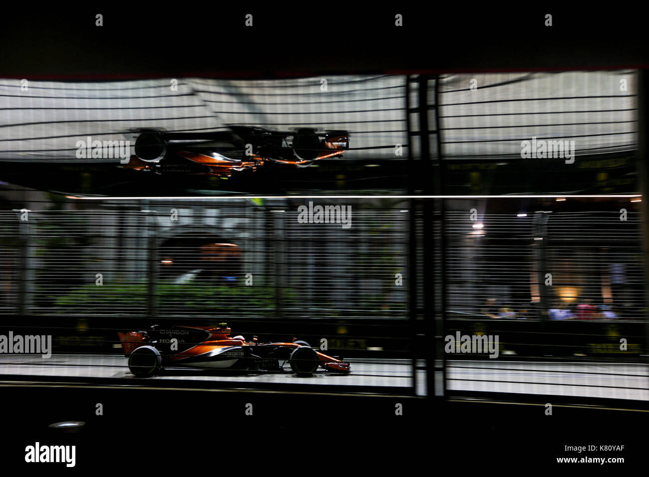 Singapur, Singapur. 17 de septiembre de 2017. Deportes de Motor: FIA Fórmula uno Campeonato Mundial 2017, Gran Premio de Singapur, #2 Stoftel Vandoorne (BEL, McLaren Honda), | Verwendung weltweit crédito: dpa/Alamy Live News Foto de stock