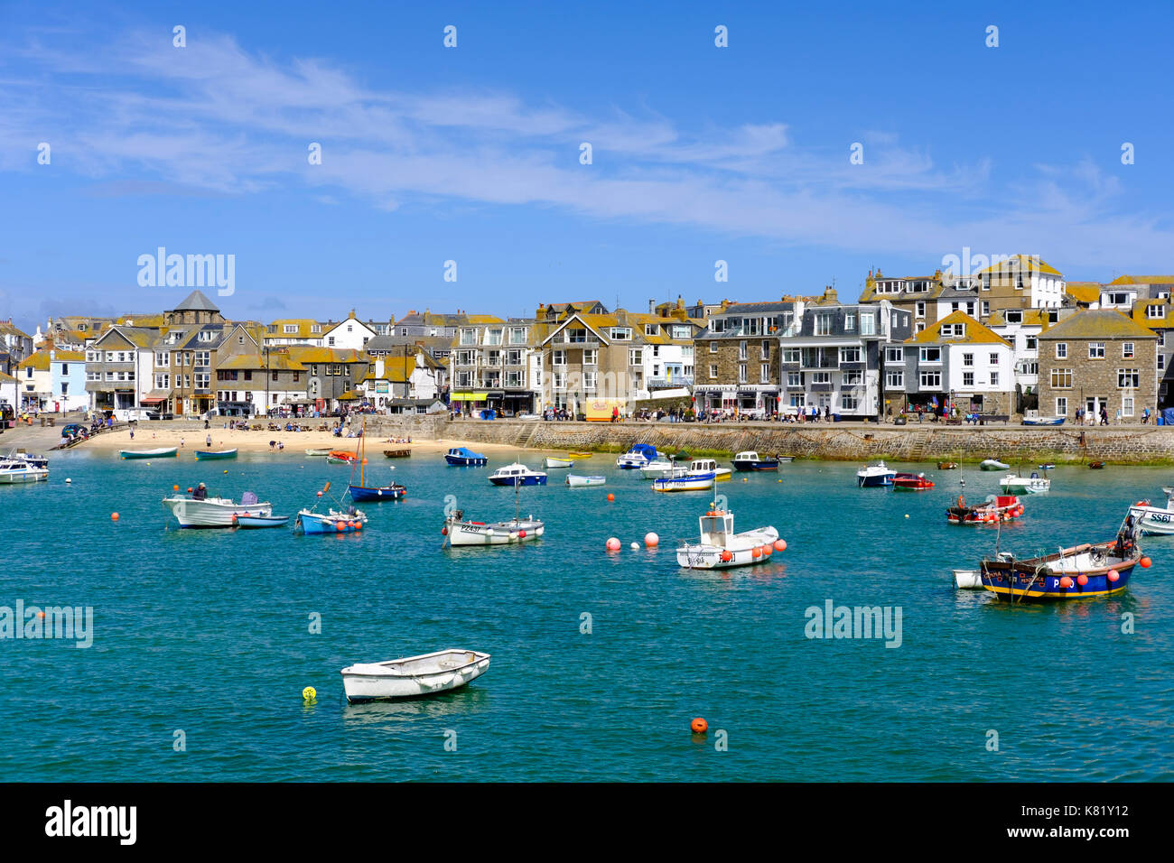 Puerto pesquero, St Ives, Cornwall, Inglaterra, Gran Bretaña Foto de stock