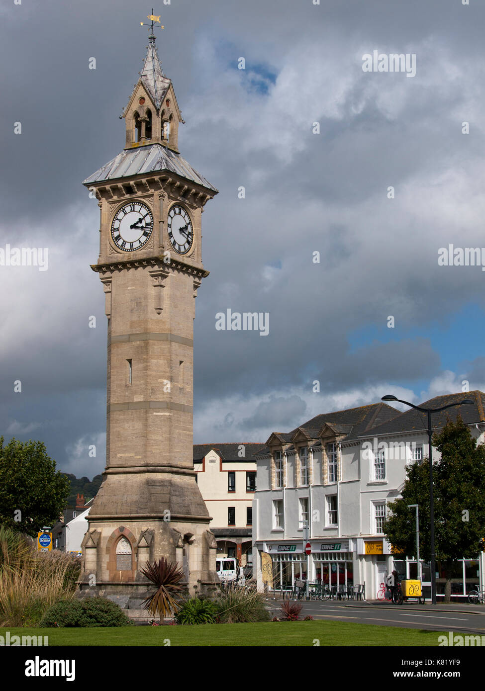 Prince Albert Memorial clock en Barnstaple, Devon, Reino Unido Foto de stock