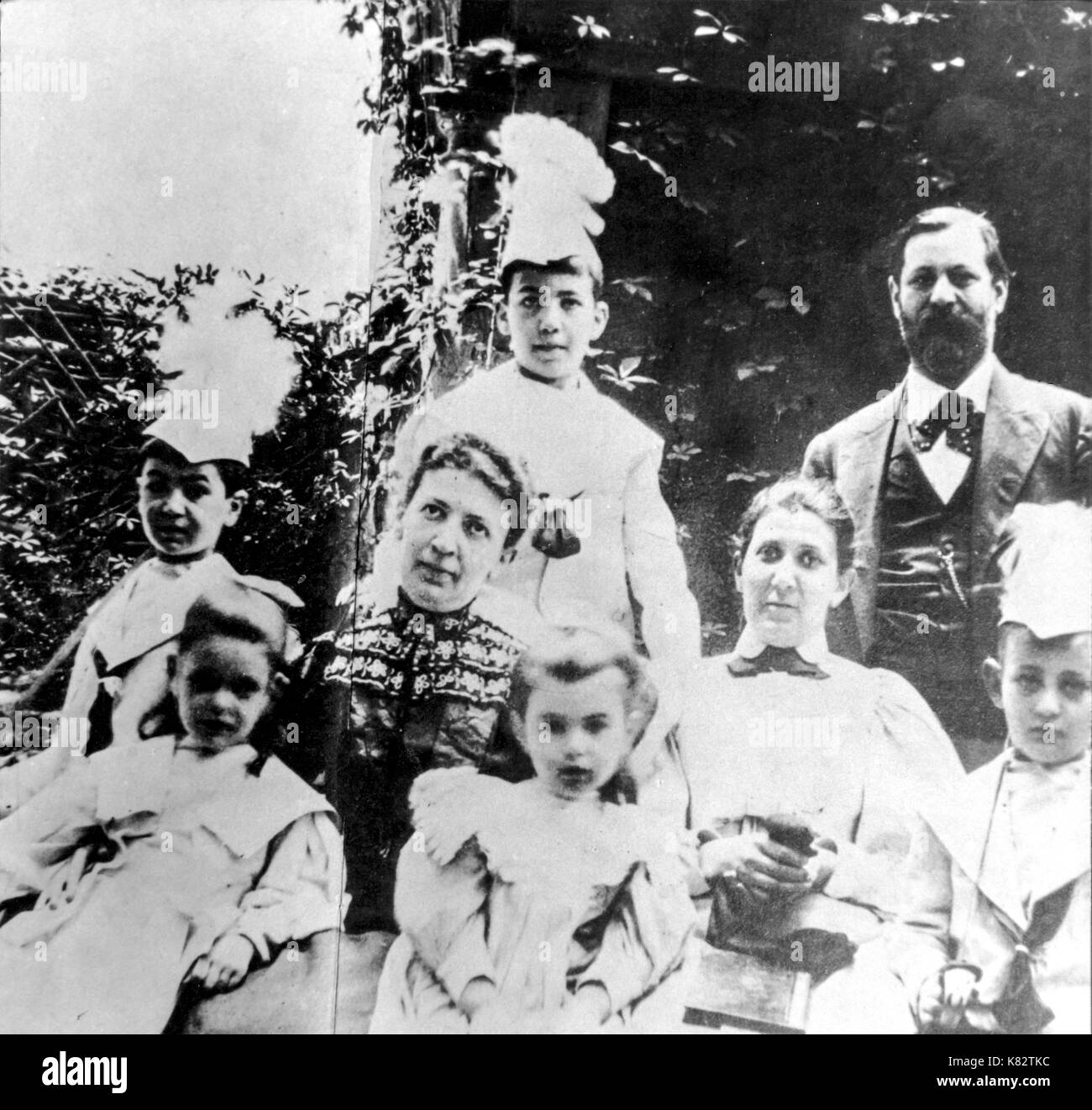 Familia de Sigmund Freud, 1898 Foto de stock