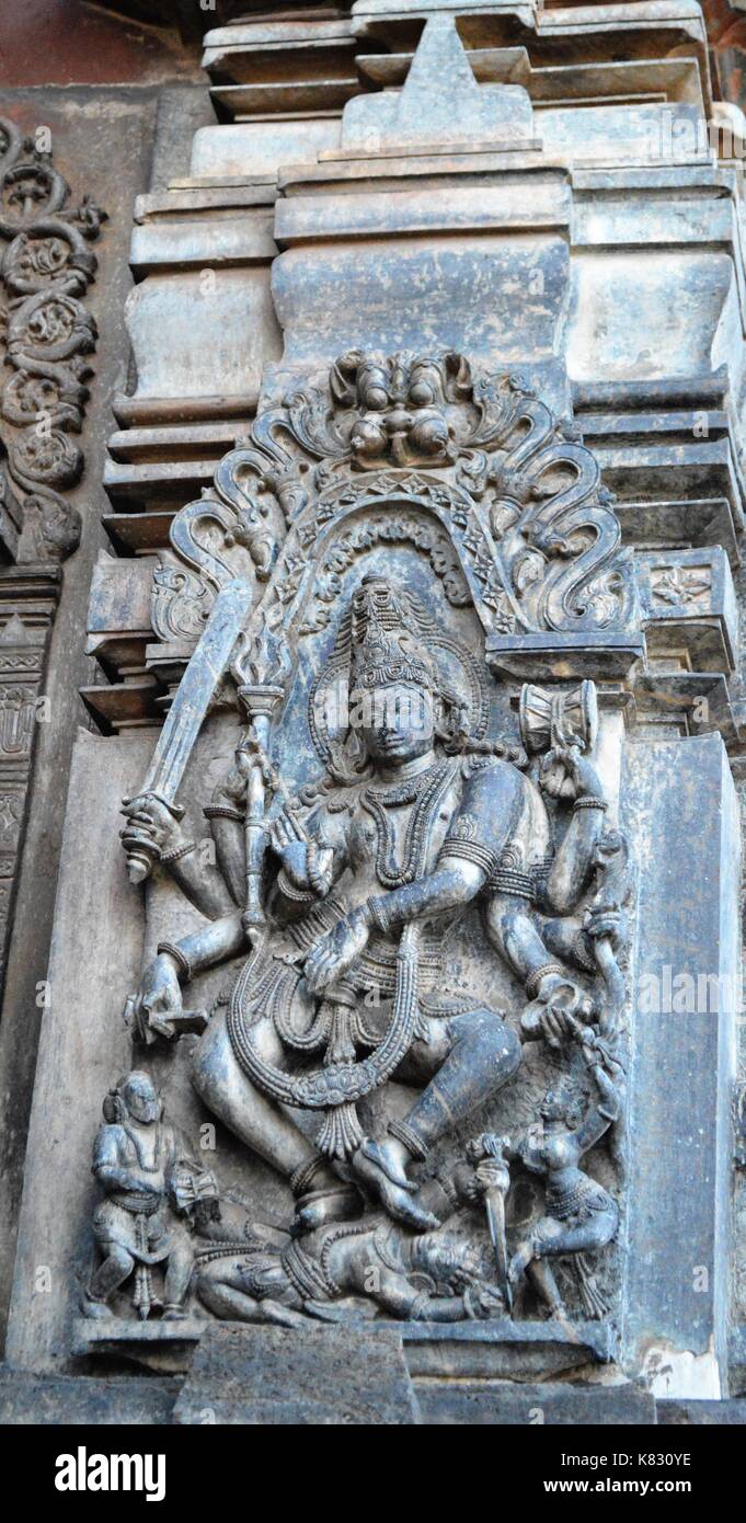 Templo de Chennakesava Belur Hoysala : Foto de stock