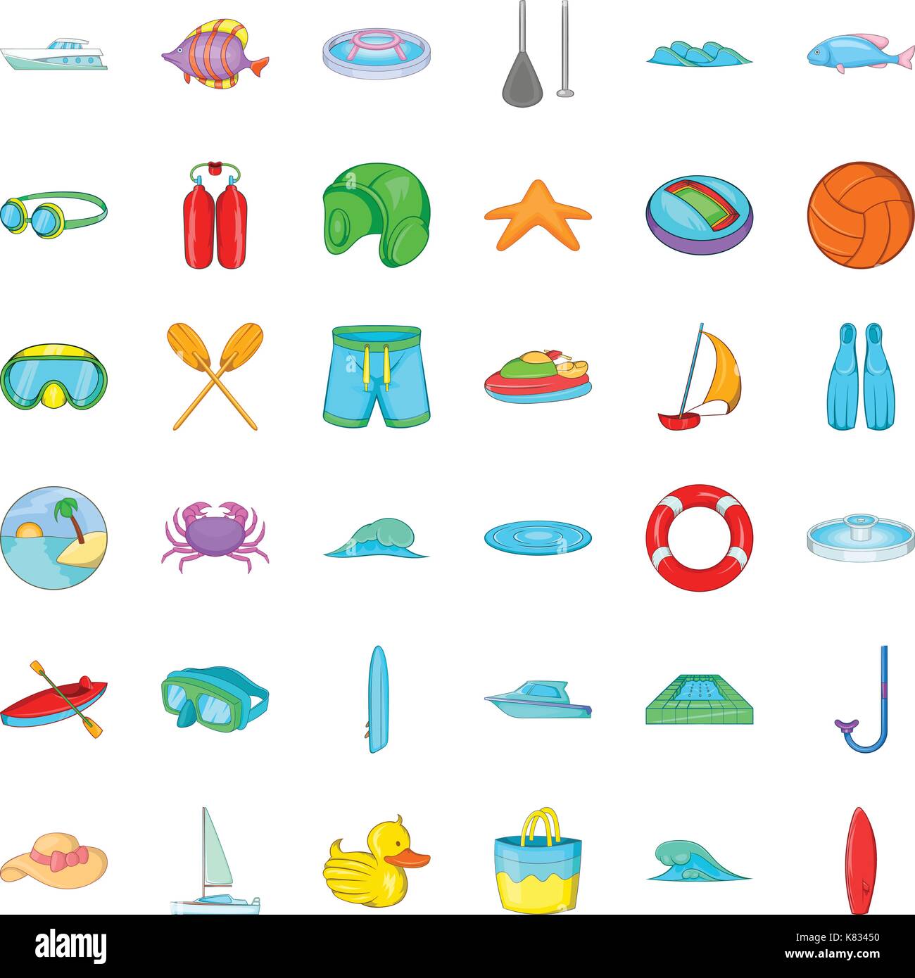 Iconos De Submarino Estilo De Dibujos Animados Imagen Vector De Stock Alamy 8608