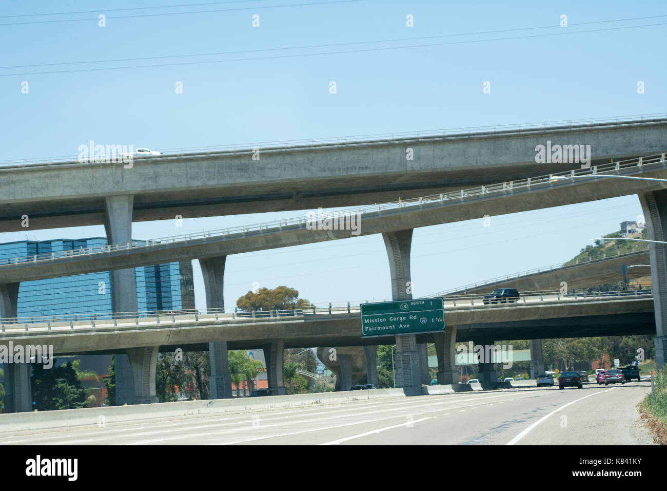 Los caminos y carreteras alrededor de San Diego, California Foto de stock