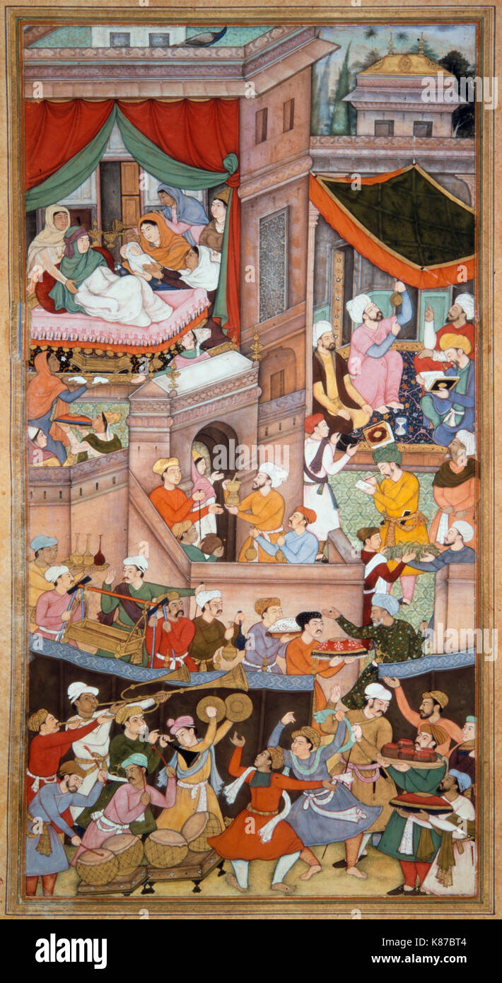 Fiesta por el nacimiento de Timur. Los astrólogos concretar su carta astral Foto de stock