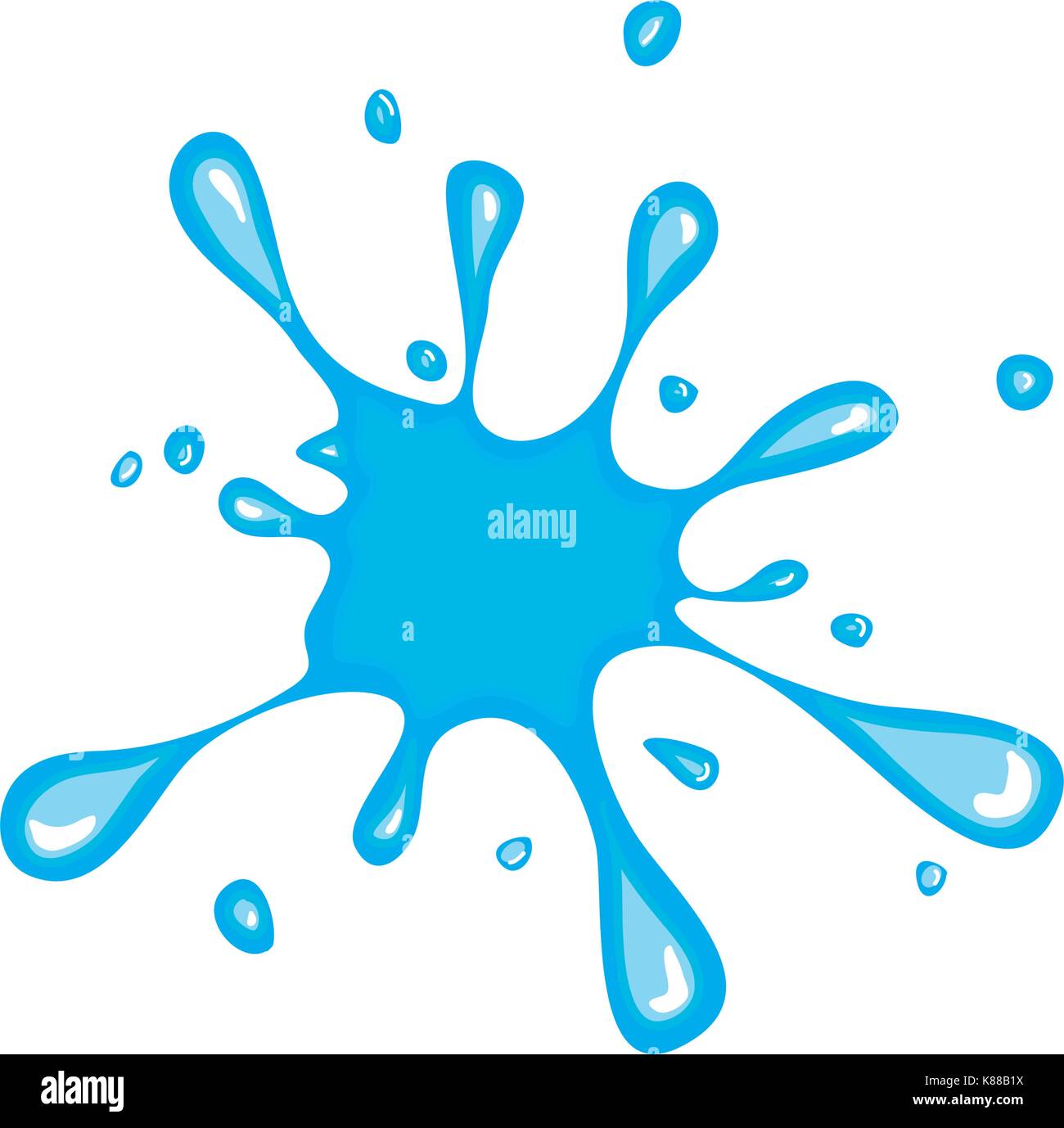 Tinta de agua blob, Blot, splash vector icono símbolo de diseño. bonita ilustración aislado sobre fondo blanco. Ilustración del Vector