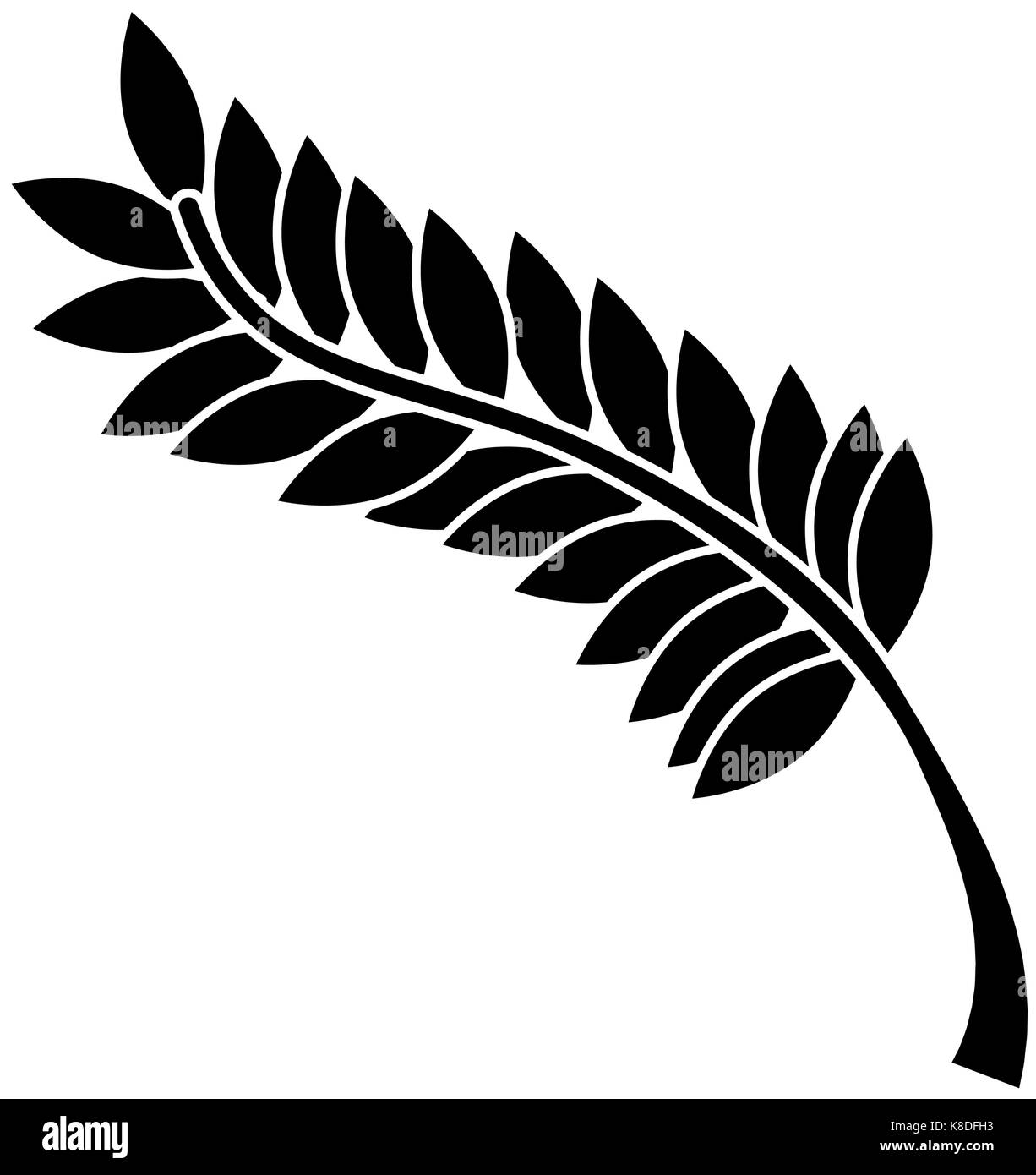 Hojas de laurel icono aislados diseño ilustración vectorial Imagen