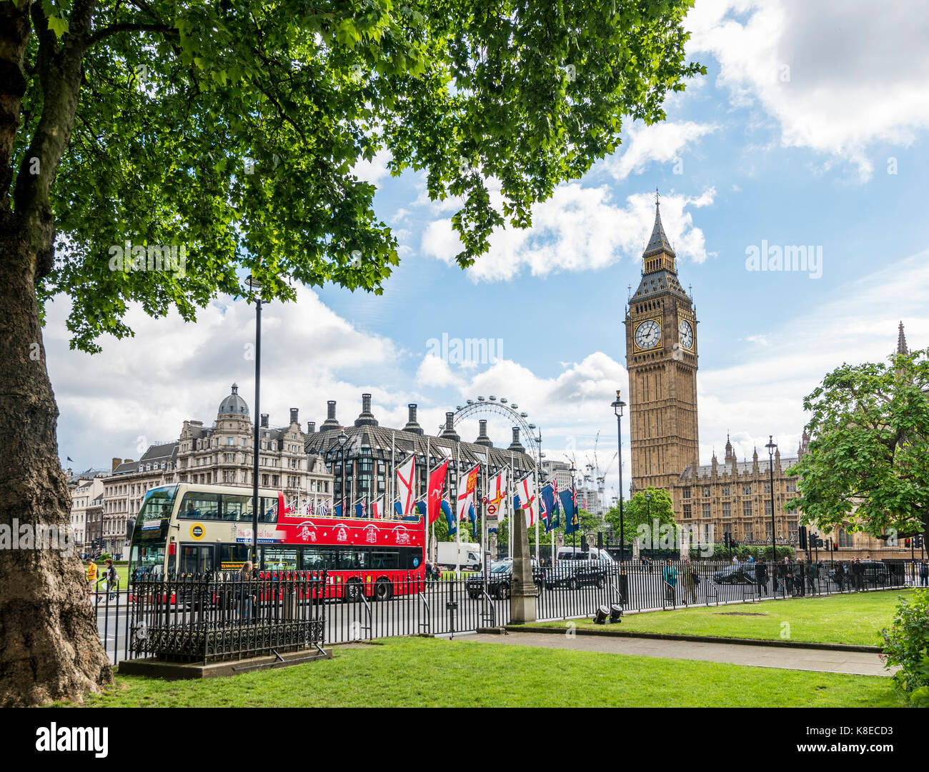 Palacio de Westminster, las casas del parlamento, el Big Ben, la ciudad de Westminster, Londres, Inglaterra, Gran Bretaña Foto de stock