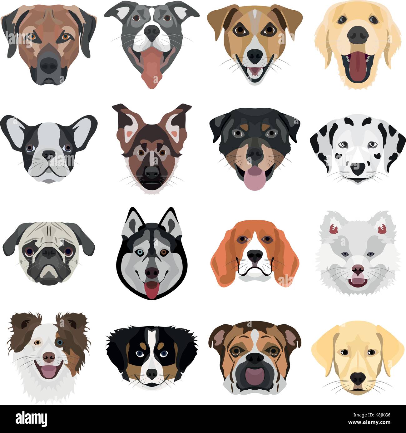 Colección de ilustraciones perros para uso de diseño gráfico Imagen de stock Alamy
