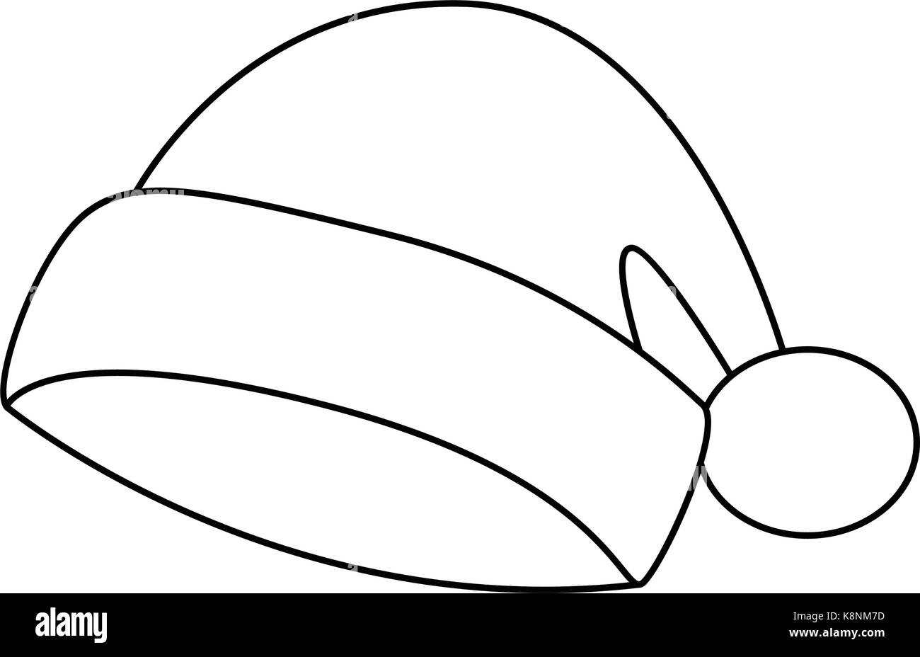 Gorro de Papá Noel, Navidad pac icono, símbolo, silueta. Ilustración  vectorial de invierno aislado sobre fondo blanco Imagen Vector de stock -  Alamy