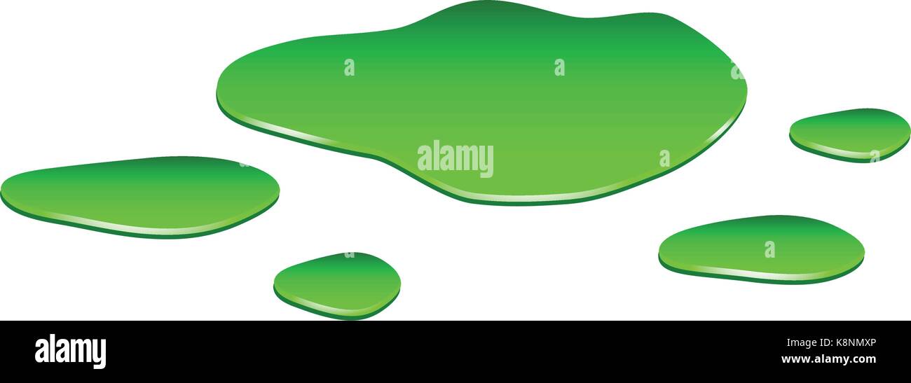 Charco del derrame de una sustancia tóxica. Química verde mancha