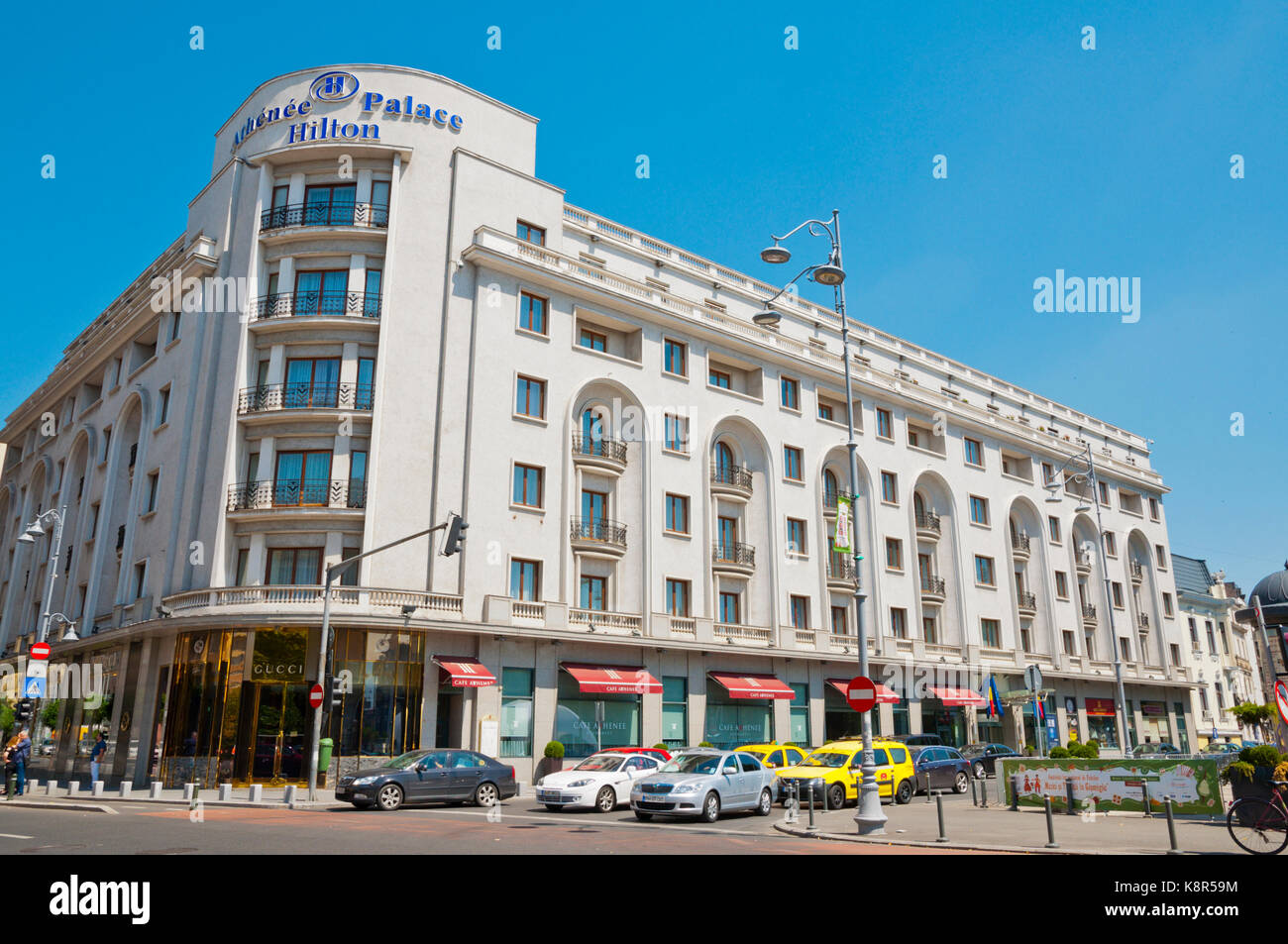 Athenee Palace Hilton, Calea Victoriei, Bucarest, Rumania Foto de stock