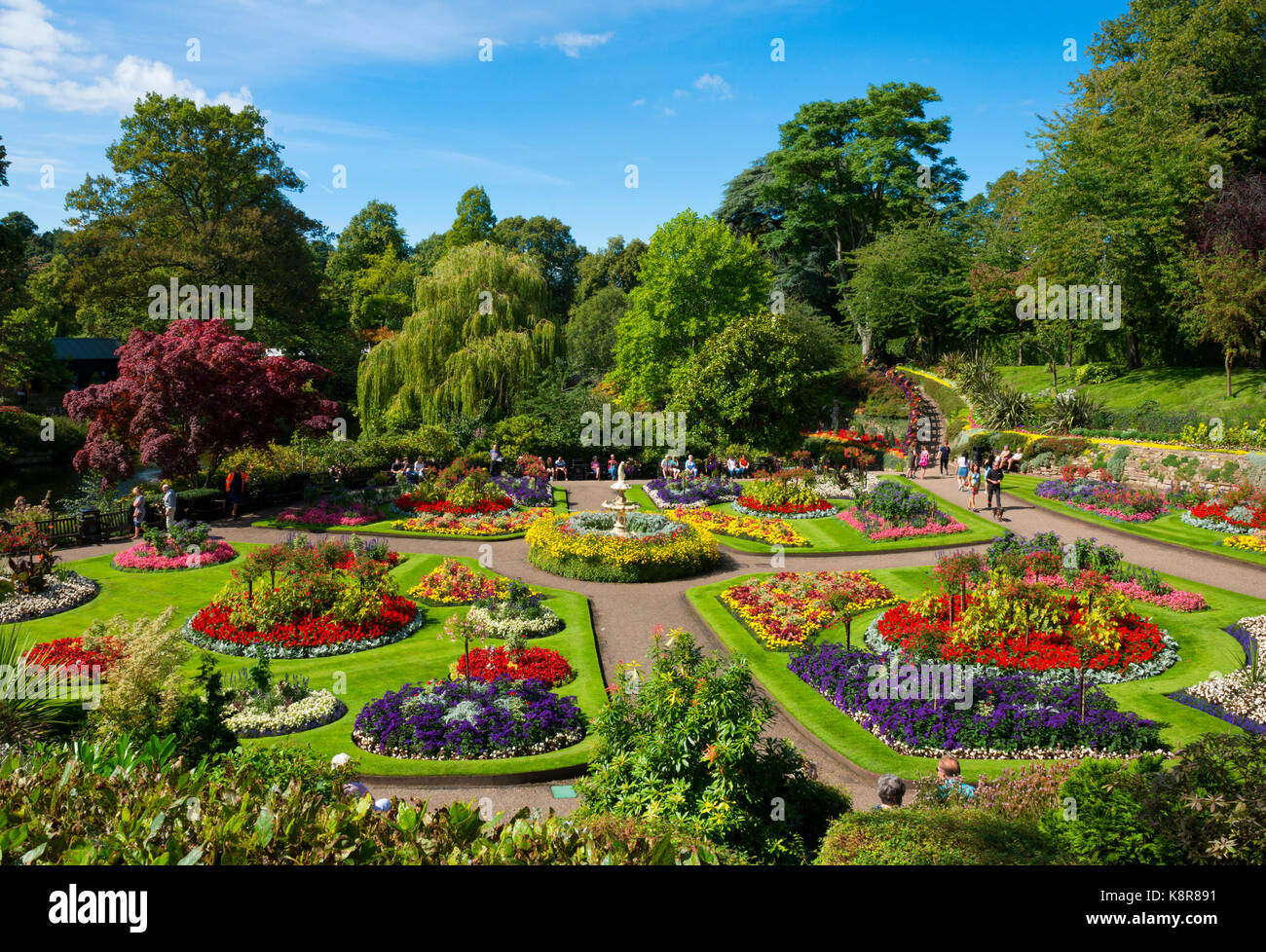 El Dingle jardines en la Cantera, Shrewsbury, Shropshire. Foto de stock