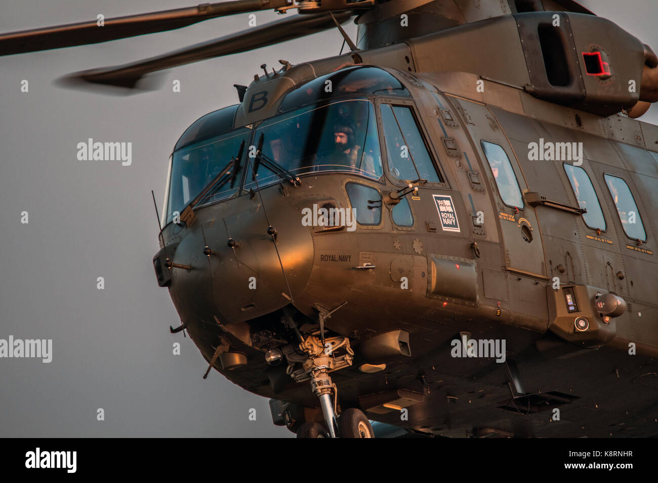 Royal Navy Helicóptero Merlin Foto de stock