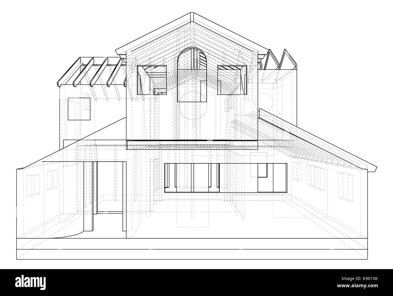 Arquitectura de la casa Imágenes de stock en blanco y negro - Página 3 -  Alamy