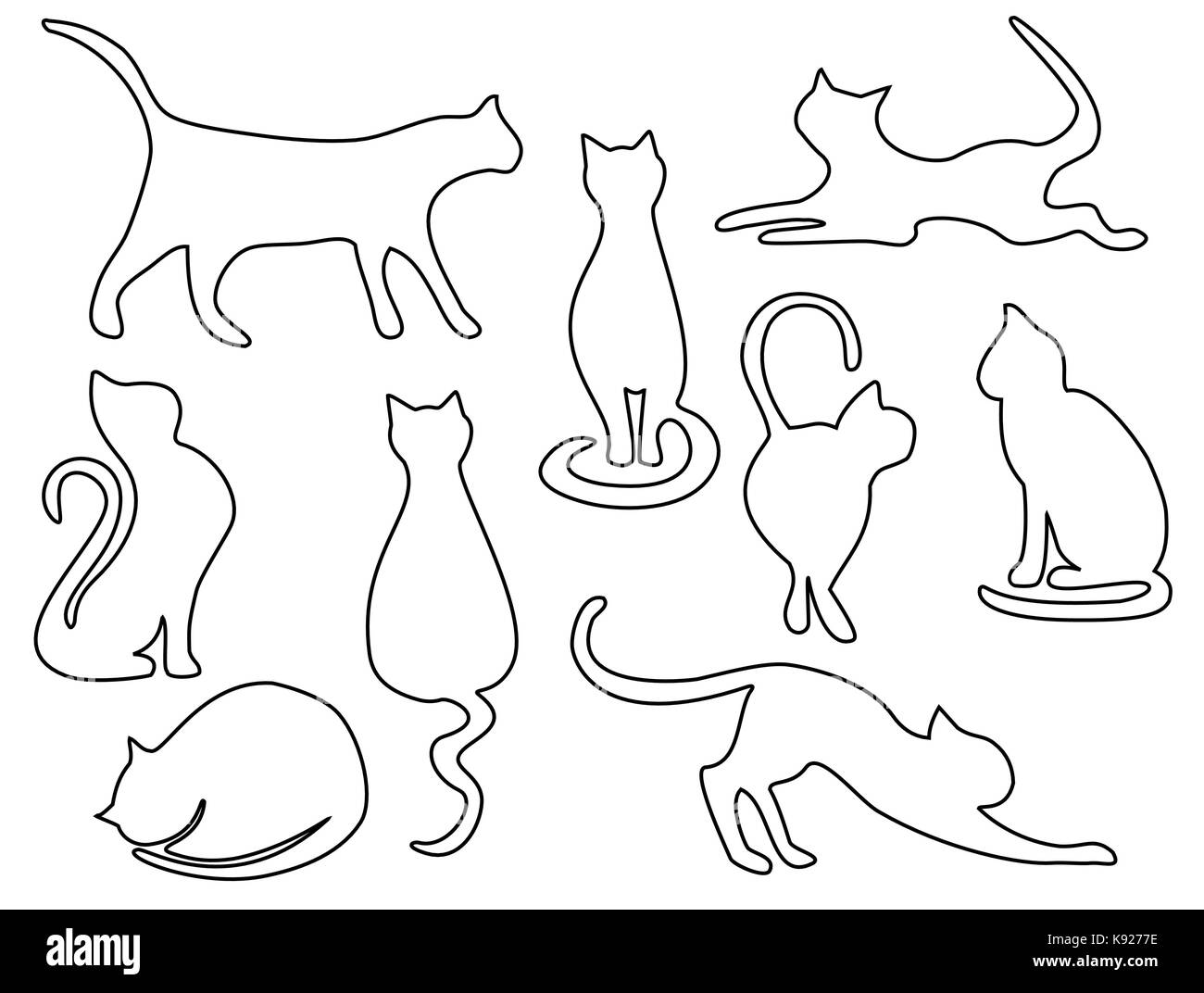 gato dibujo Imágenes recortadas stock Alamy