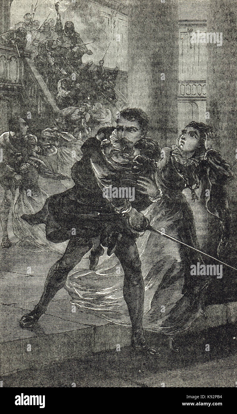 Masacre del día de San Bartolomé, 1572 Foto de stock