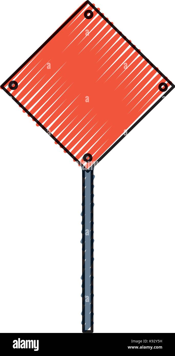 Señal de advertencia de construcción ilustración vectorial Imagen