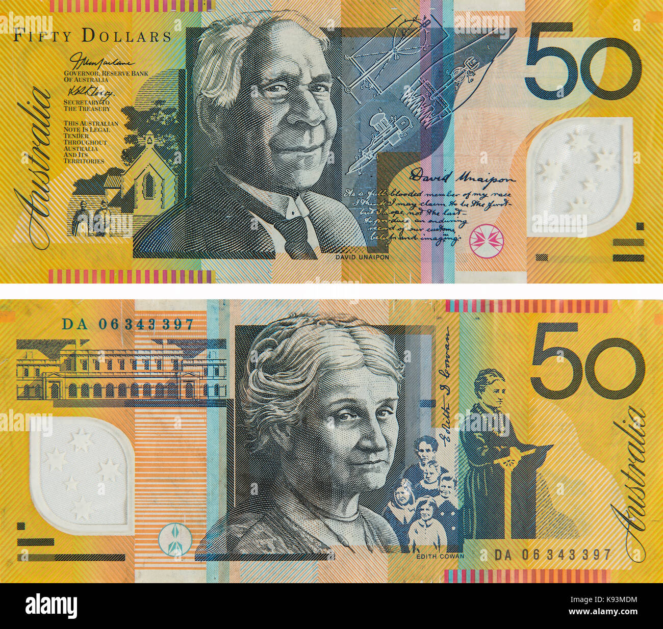 50 dólares australianos Foto de stock