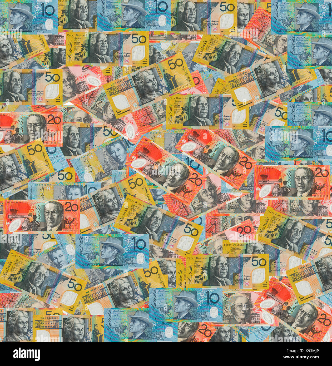 Dólares australianos Foto de stock