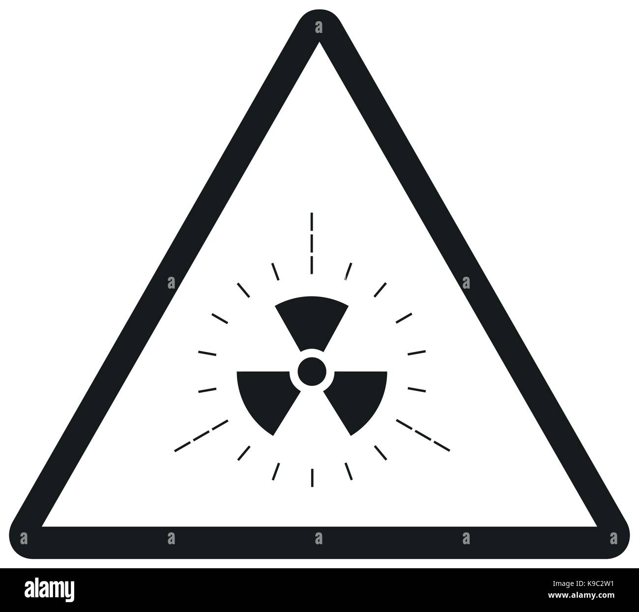 Señal de alerta de radiación Ilustración del Vector