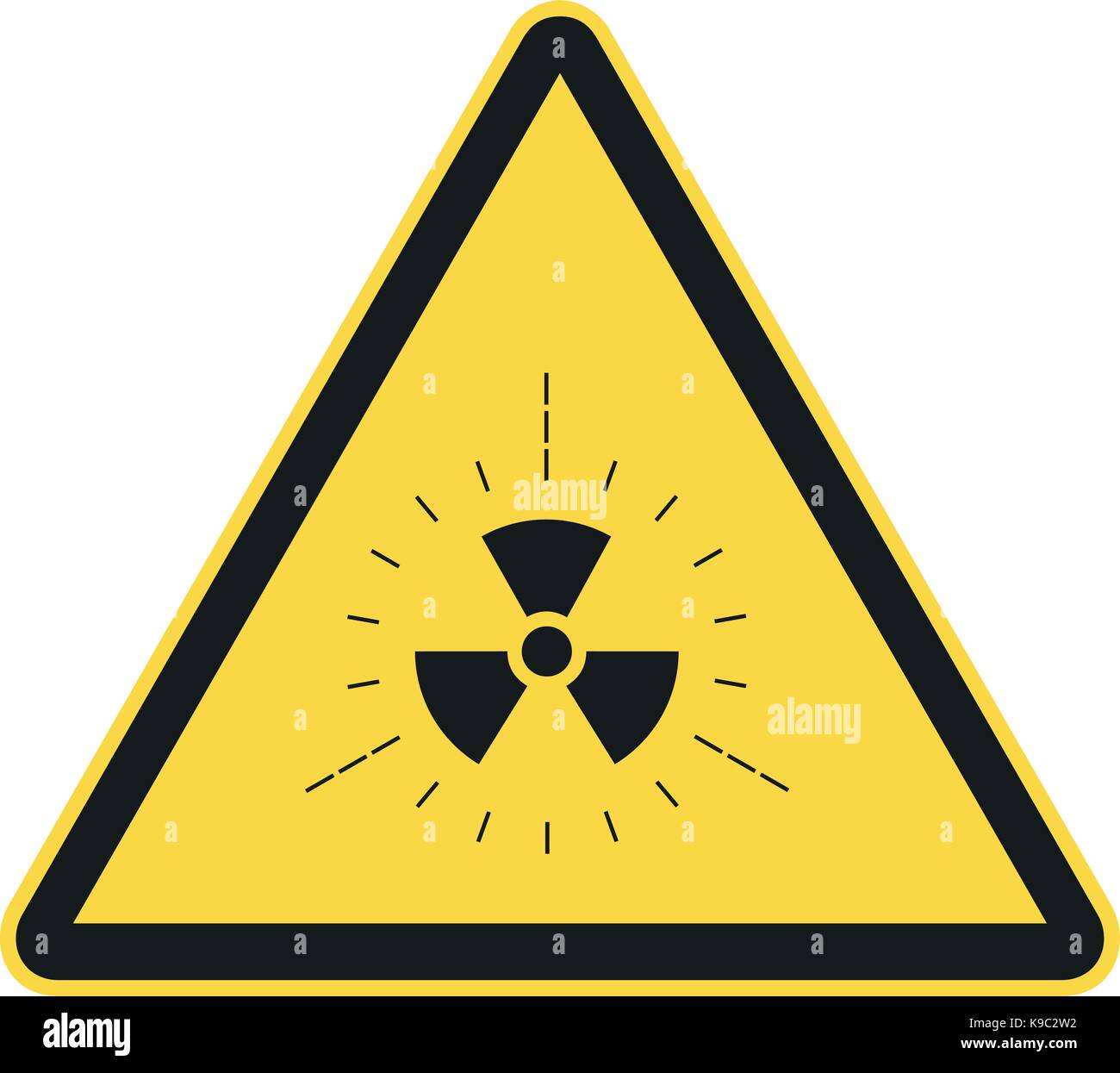 Señal de alerta de radiación Ilustración del Vector