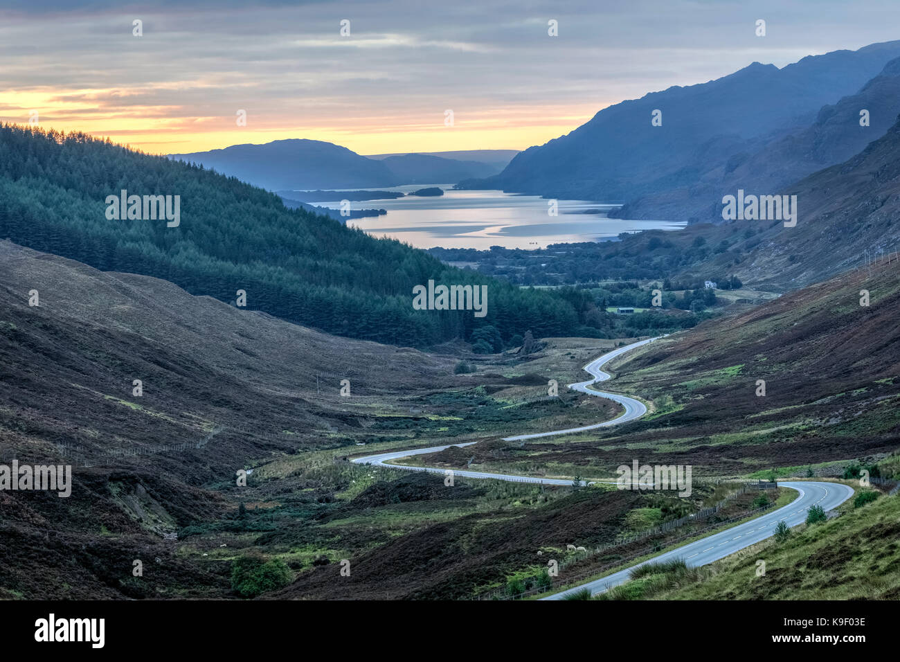 Loch Marree, Wester Ross, Northwest Highlands, Escocia, Reino Unido Foto de stock