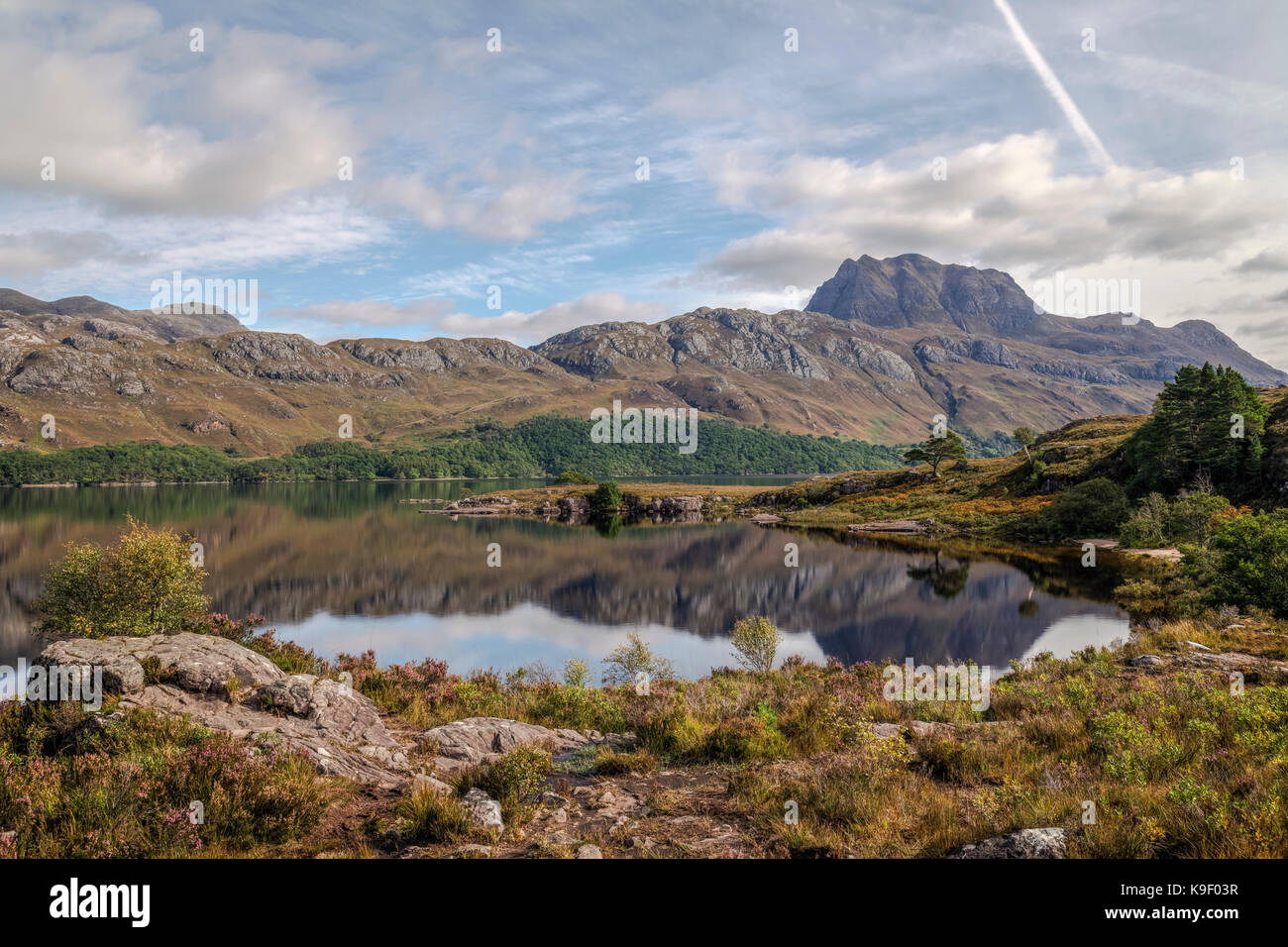 Loch Marree, Wester Ross, Northwest Highlands, Escocia, Reino Unido Foto de stock