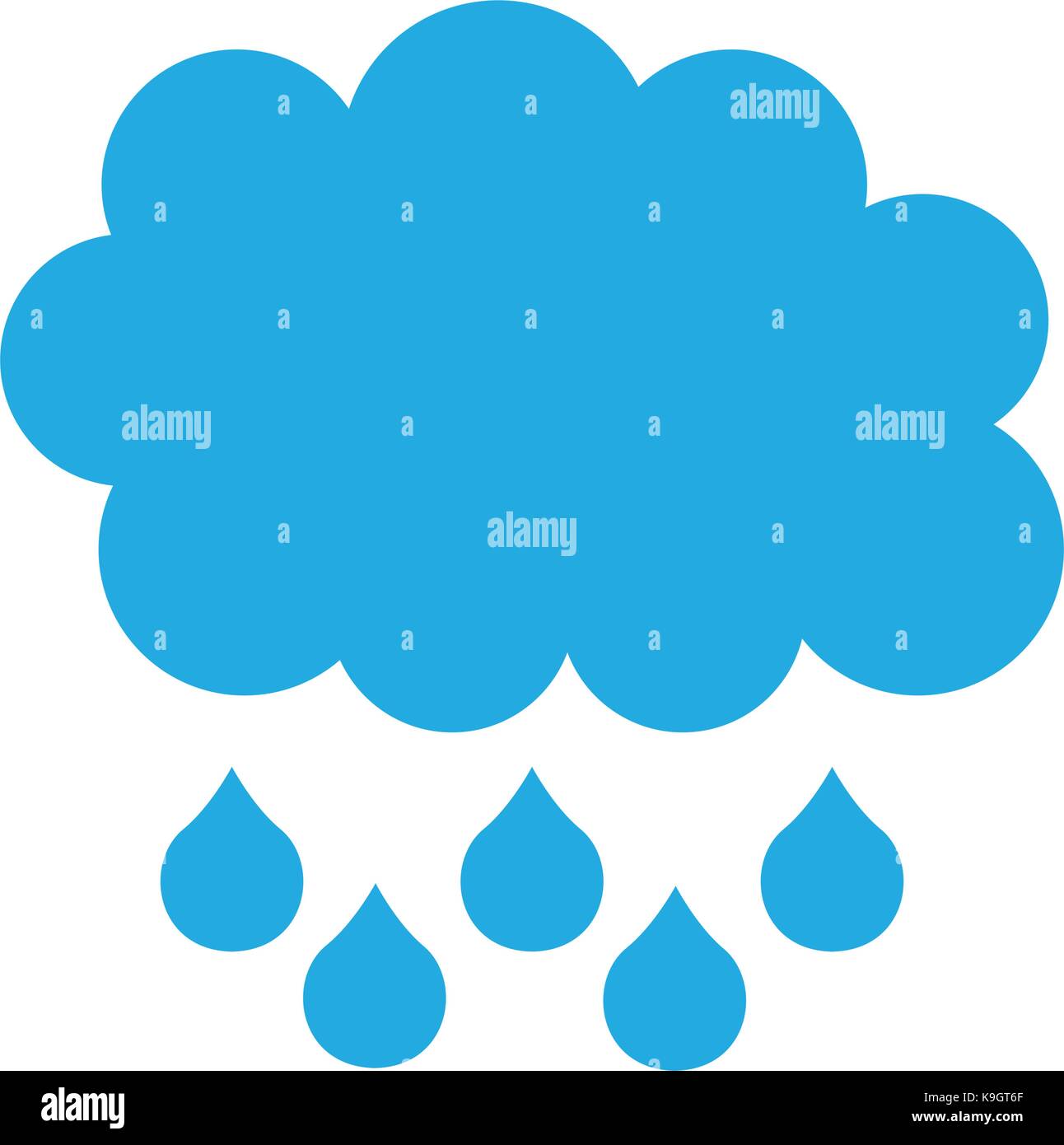 Nube de dibujos animados cae lluvia weather Imagen Vector de stock - Alamy