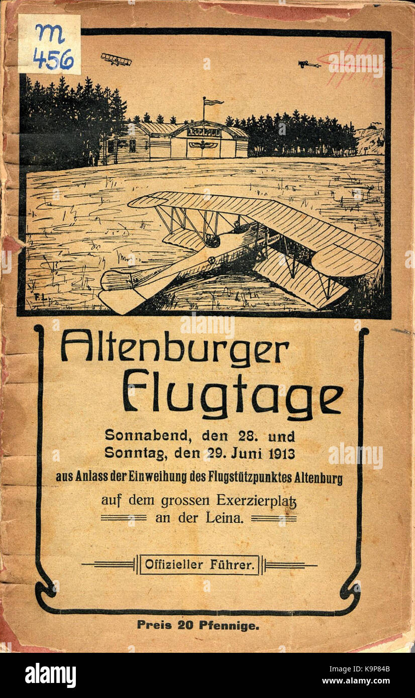 Programmheft Flugtage 1913 Foto de stock
