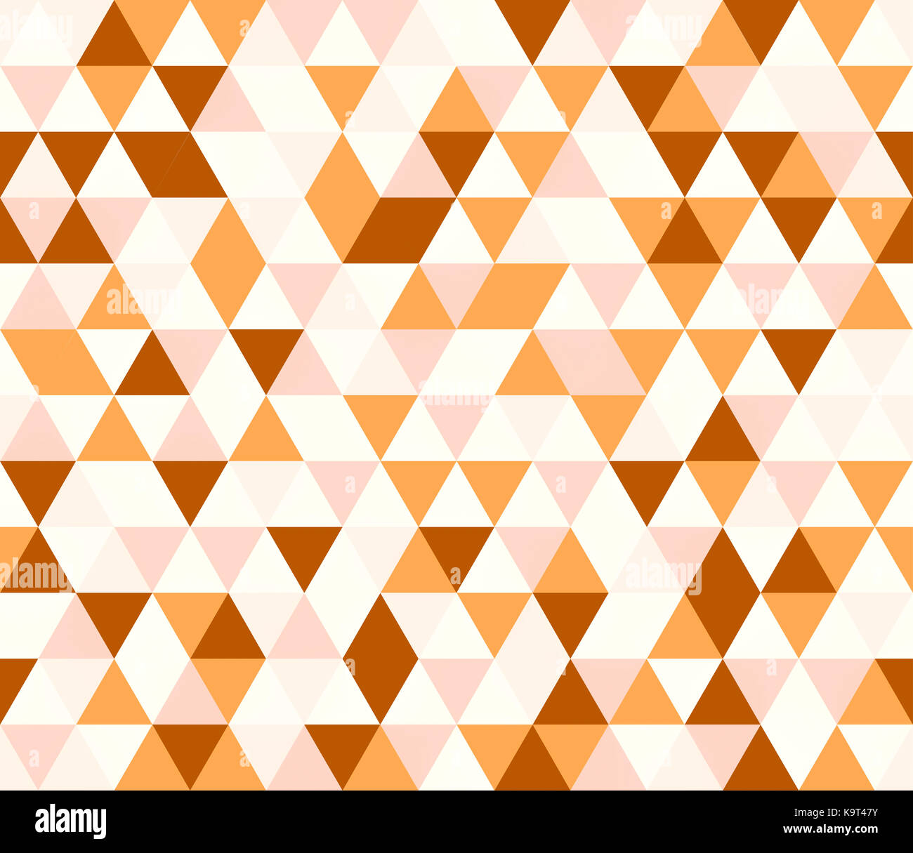 Los triángulos de color naranja patrón perfecta Foto de stock