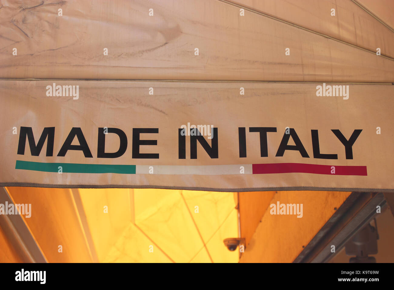 Made in Italy - fatto en Italia (en italiano) Foto de stock