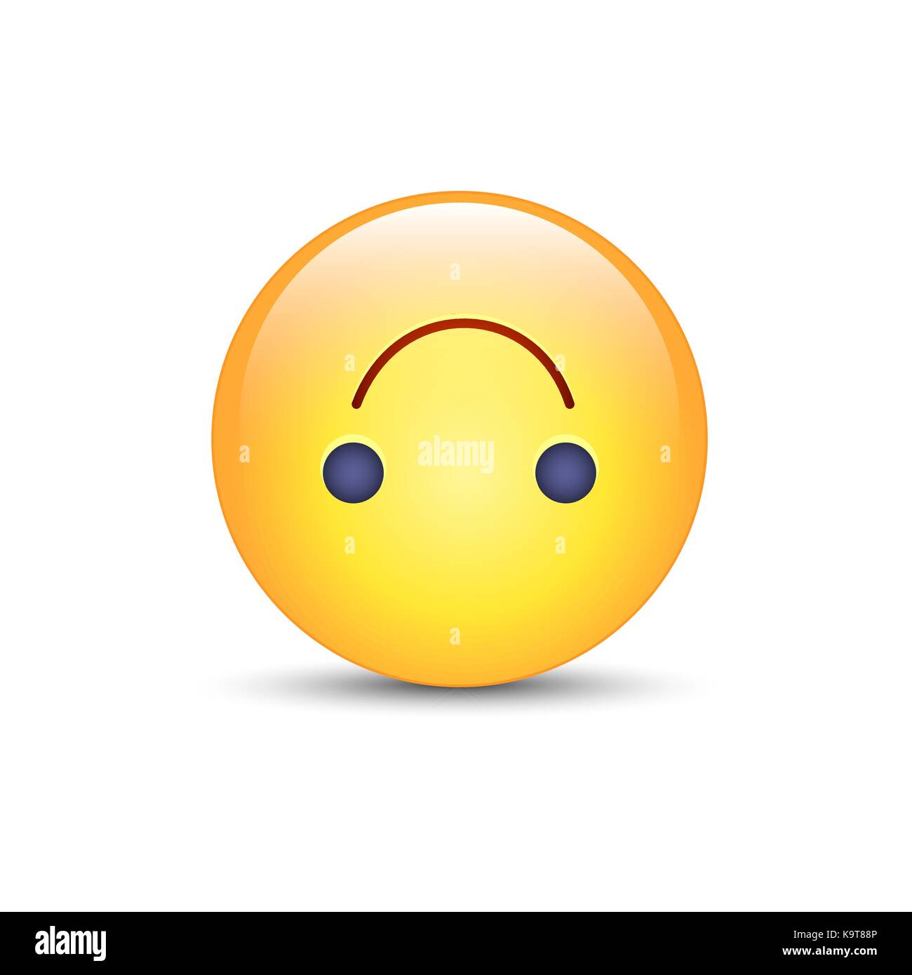 Emoticon feliz al revés. cartoon cute vector emoji. Los medios de