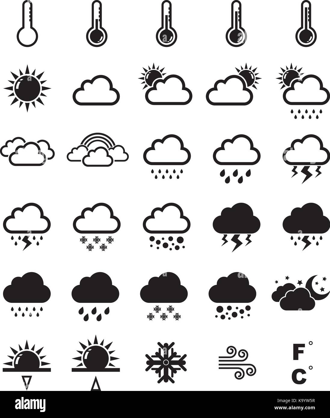 Viento y clima Imágenes vectoriales de stock Alamy