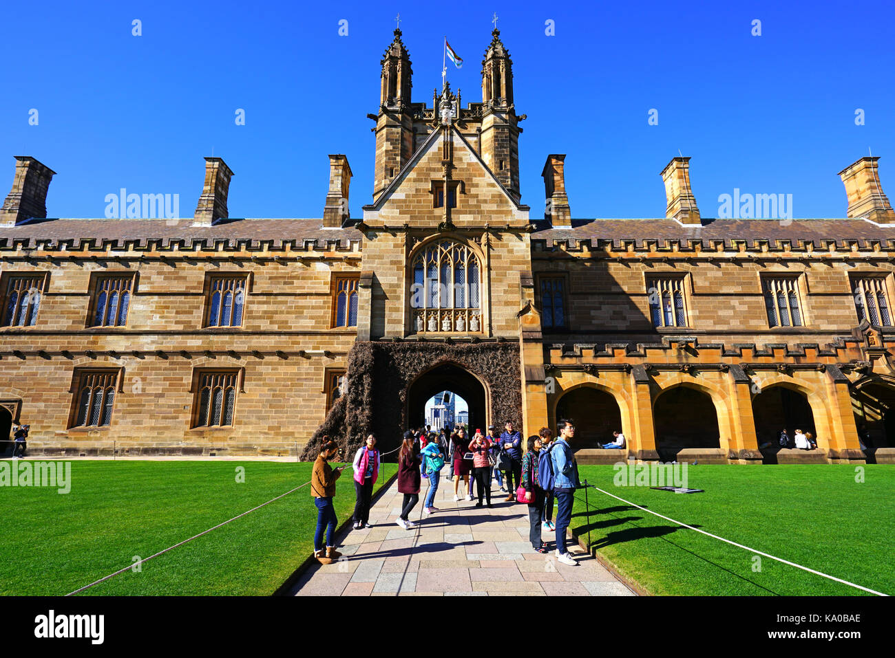 Vista del campus de la Universidad de Sydney (usyd), una de las más prestigiosas universidades de Australia Foto de stock