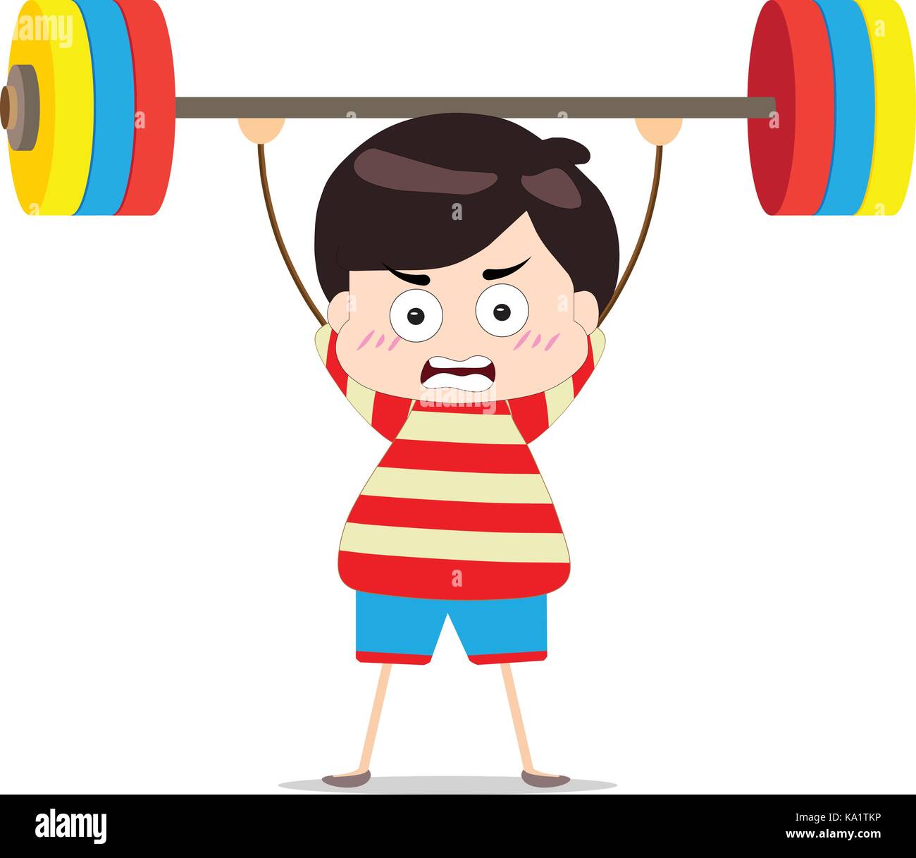 Los Ninos Halterofilia Imagen Vector De Stock Alamy