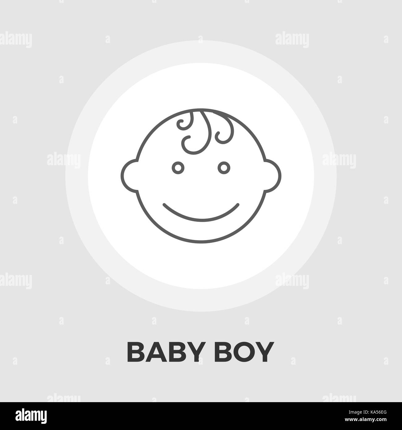 Baby Boy Icon Vector. Icono Plano aislado en el fondo blanco. Archivo EPS editables. Ilustración
