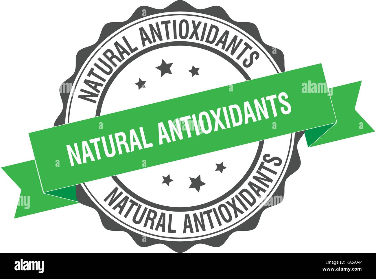 Los antioxidantes naturales ilustración del sello Ilustración del Vector