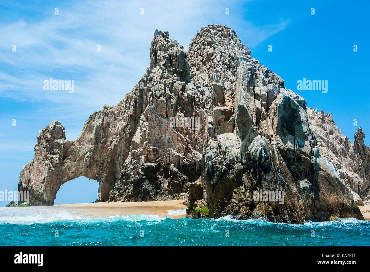Arco de Cabo San Lucas, la formación de rocas, Lands End, Los Cabos, Baja California, México Foto de stock