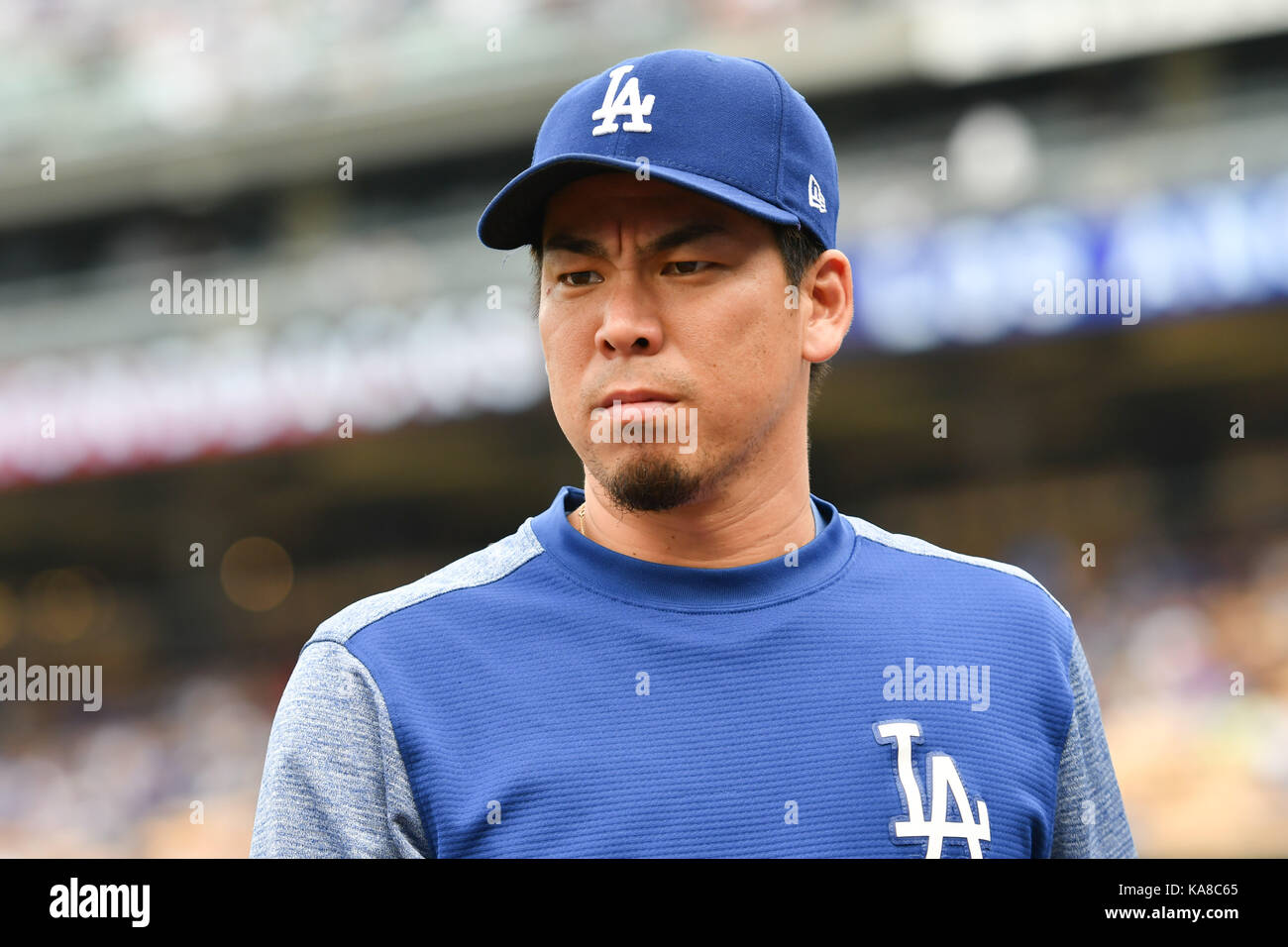 Los Angeles, California, EEUU. 4 sep, 2017. kenta maeda (dodgers) mlb : kenta Maeda, de los Dodgers de Los Angeles antes del juego del béisbol de Grandes Ligas contra los Diamondbacks de Arizona en el Dodger Stadium en los angeles, California, Estados Unidos. Crédito: hiroaki yamaguchi/aflo/alamy live news Foto de stock