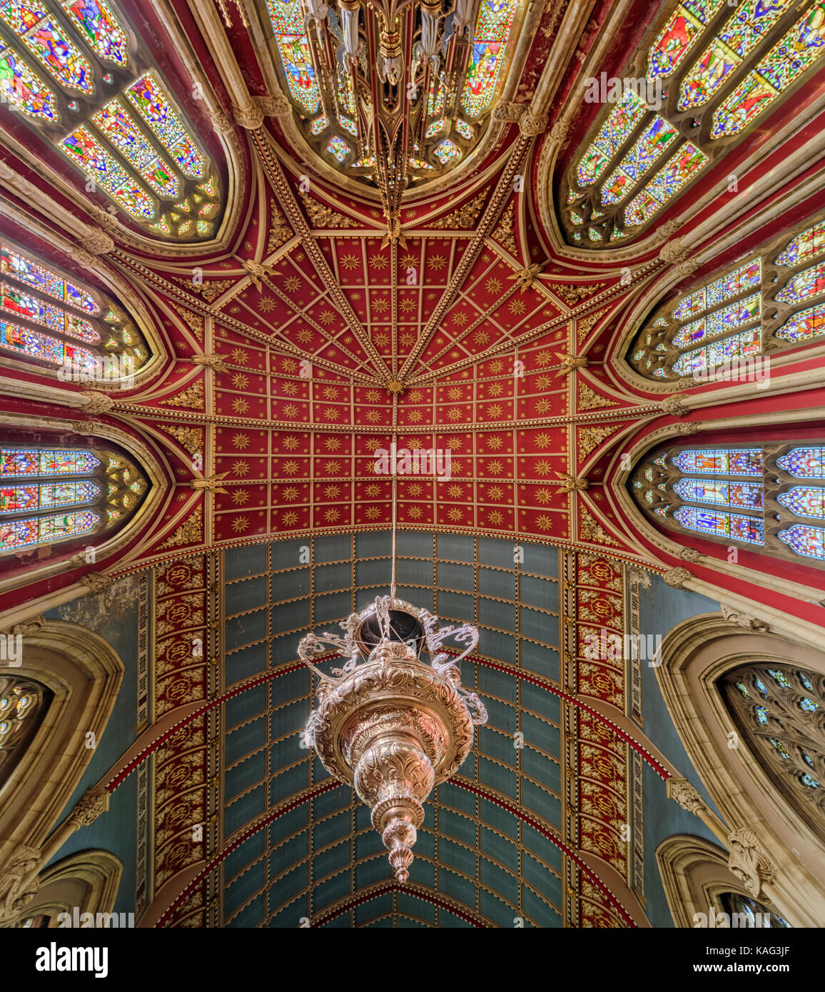 La Capilla de St Cuthbert en el Augustus Pugin diseñado County Durham College en Ushaw (Durham) Foto de stock