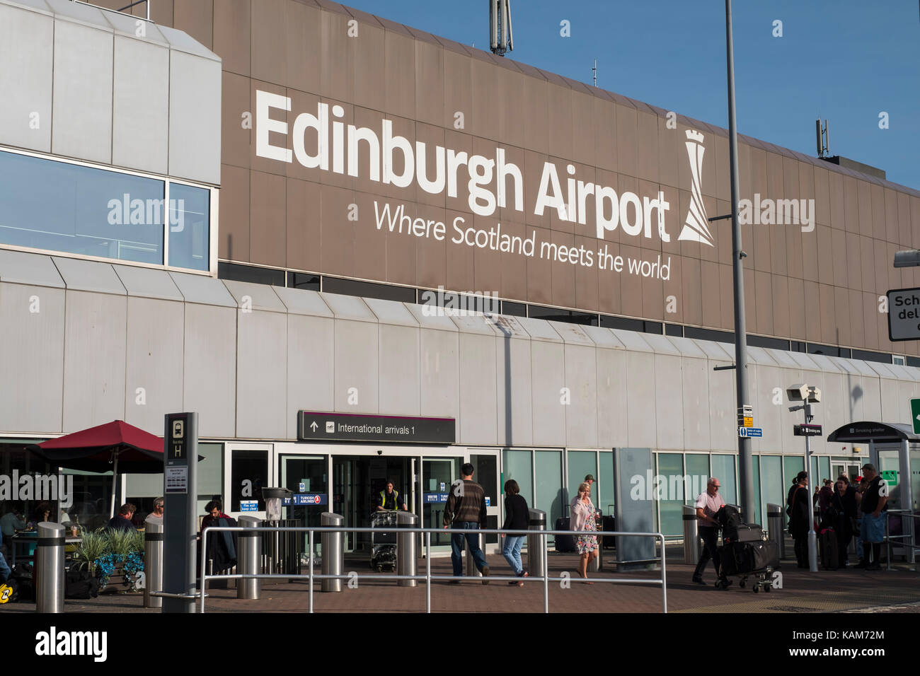 El aeropuerto internacional de Edimburgo, Lothian, Escocia, Reino Unido. Foto de stock