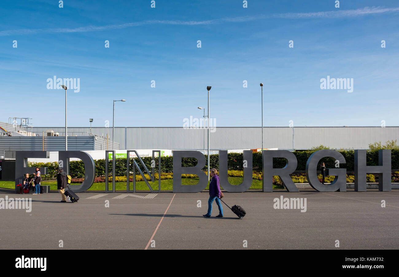 El aeropuerto internacional de Edimburgo, Lothian, Escocia, Reino Unido. Foto de stock