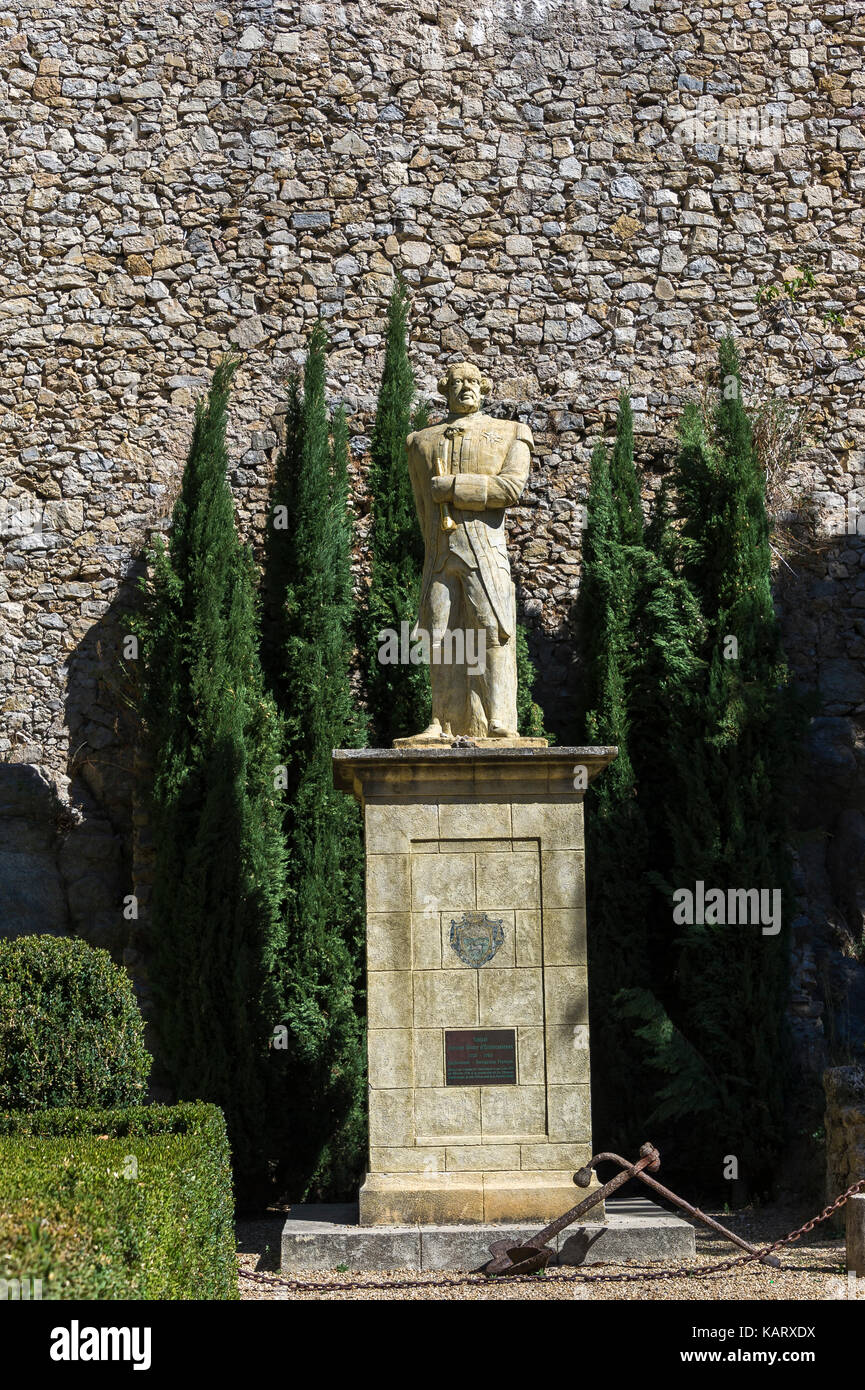 Estatua Antoine Bruny Entrecasteaux Provence Verte / Provence-Alpes-Côte d'azur Var Francia (83) Foto de stock