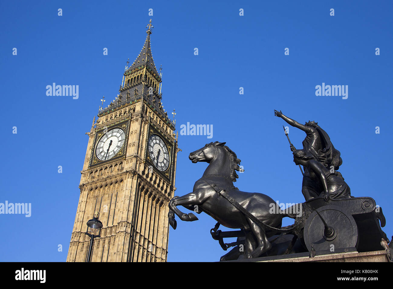 Gran Bretaña, Londres, el palacio de Westminster, las casas del parlamento, el monumento, el Big Ben, Foto de stock