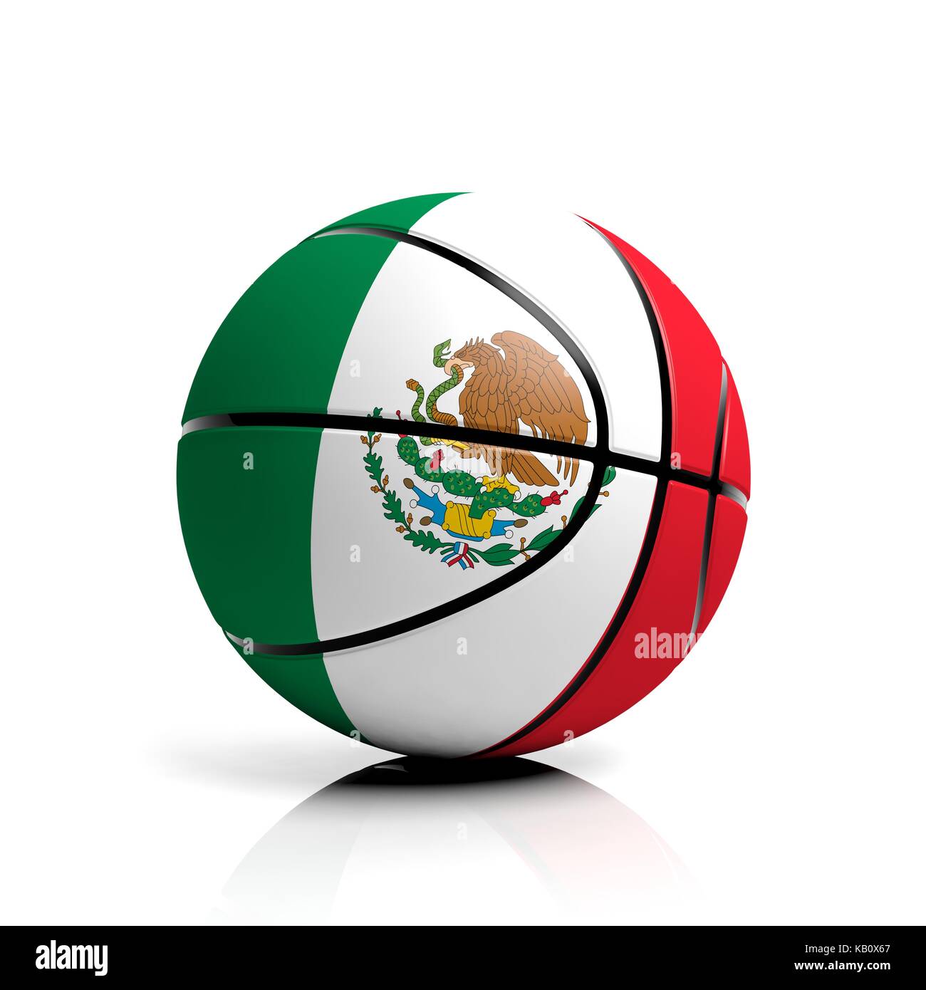 Pelota de baloncesto PABELLÓN DE MÉXICO aislado sobre fondo blanco  Fotografía de stock - Alamy